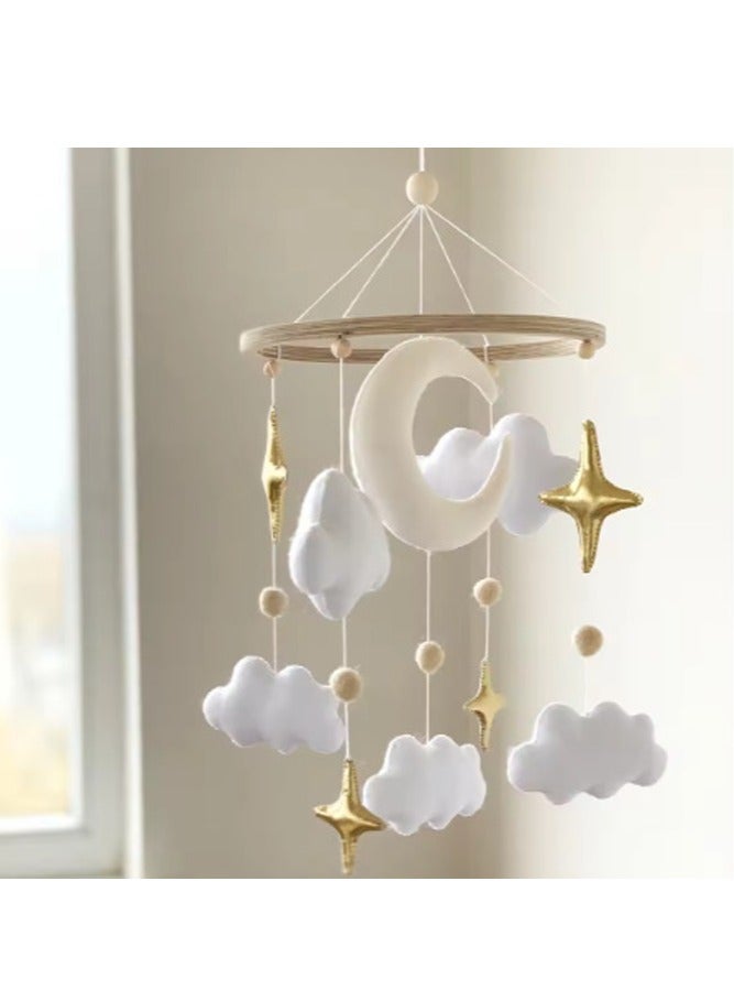 general Nebula Fabric Crib Mobile 23x45cm - Dreamy Starry Hanging Ornament Soft Baby Bed Bell for Nursery Kids Room Perfect Baby Shower Birthday Gift - Image 3
