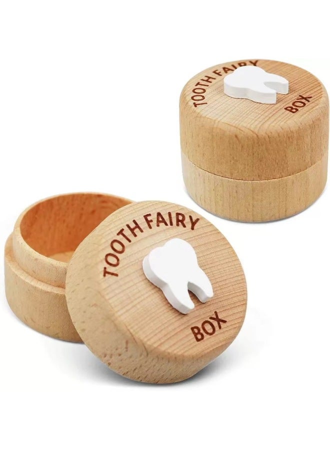 ZIYAN Modern Simple Baby Deciduous Teeth Box Children's Teeth Collection Commemorative Box For Fetal Hair Umbilical Cord Preservation Wooden Box - Image 1