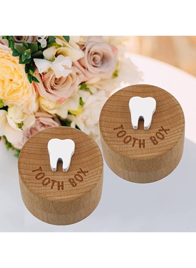 ZIYAN Modern Simple Baby Deciduous Teeth Box Children's Teeth Collection Commemorative Box For Fetal Hair Umbilical Cord Preservation Wooden Box - Image 2