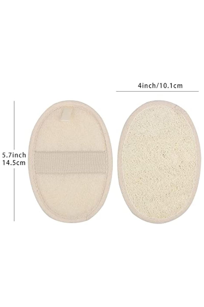 5pcs  Natural Loofah Exfoliating Sponge Pads Large 4x5.7 Inch  Face Body Bath Shower Loofah Sponge Pads Exfoliating Brush Loofah Brush for Bath and Spa - Image 1