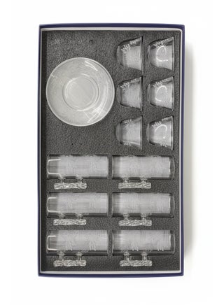 AMECO 18-Piece Crystal Tea & Coffee Gift Set