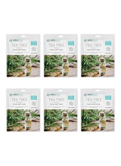 MIRABELLE COSMETICS KOREA Teatree Essential Facial Sheet Mask (Pack Of 6)  - Image 1