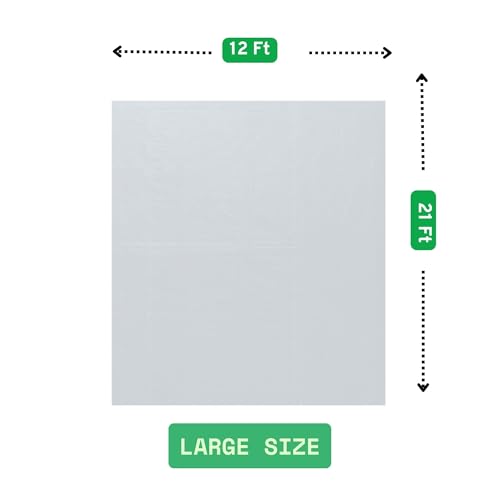 VETAS Multipurpose Polythene Dust Cover & Paint Protection Sheet 12x21 Ft | Waterproof Plastic Sheet for Furniture, AC, Fridge, Floor, Car, Bike, Plants & Outdoor Use - Image 2