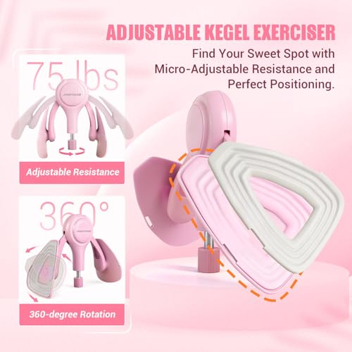 JHMFDDSB Thigh Trainer for Women 360 Pelvic Floor Exercise Device with Resistance Band 1575LB Adjustable Resistance Thigh Workout Equipment for Inner Thigh Toner Kegel Exercise Pelvic Floor Muscle Repair - Image 3