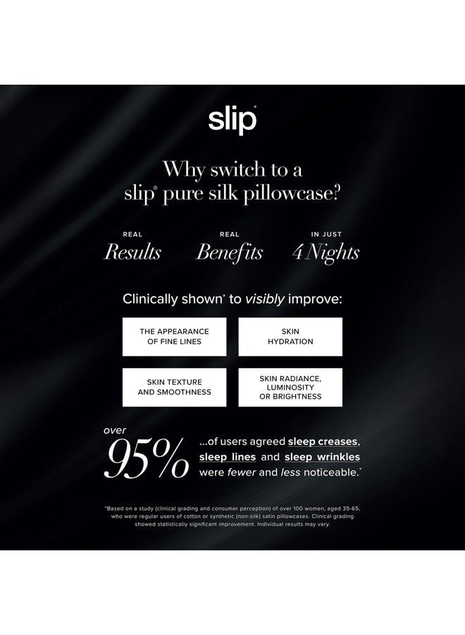 Slip Silk King Pillowcase, Black (20" x 36") - 100% Pure 22 Momme Mulberry Silk Pillowcase - Anti-Aging, Anti-BedHead, Anti-Sleep Crease - Image 3