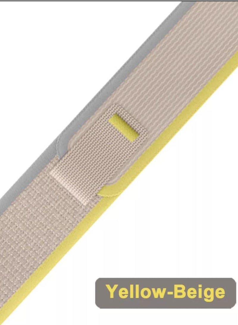 The new app Watch band has a wonderful, attractive, modern shape, beige and yellow color, size 45 - Image 3