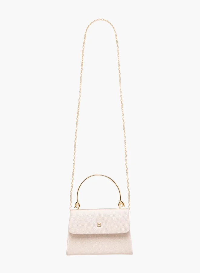 فلورا بيلا من شو إكسبرس Women's Textured Satchel Bag with Handle and Chain Strap