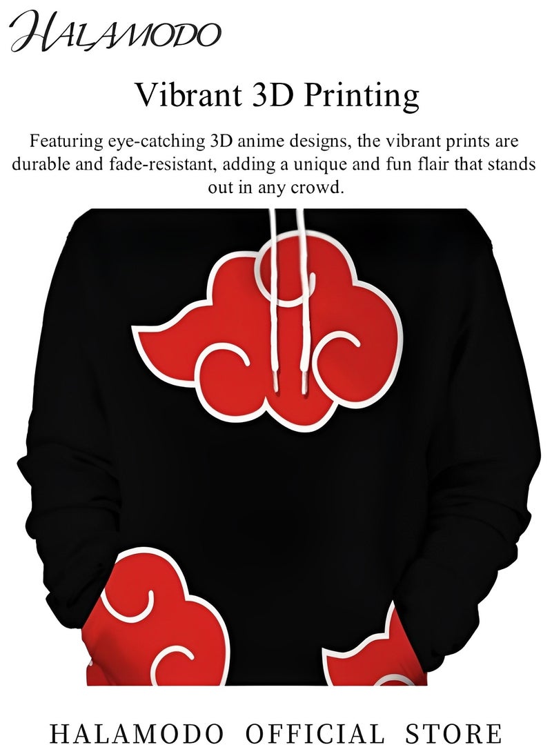 HALAMODO Unisex Hoodies 3D Novelty Pullover Sweatshirt Anime Cosplay Clothing Anime Printed Hoodies Fashion Street Novelty Hooded for Men Women  - Image 2