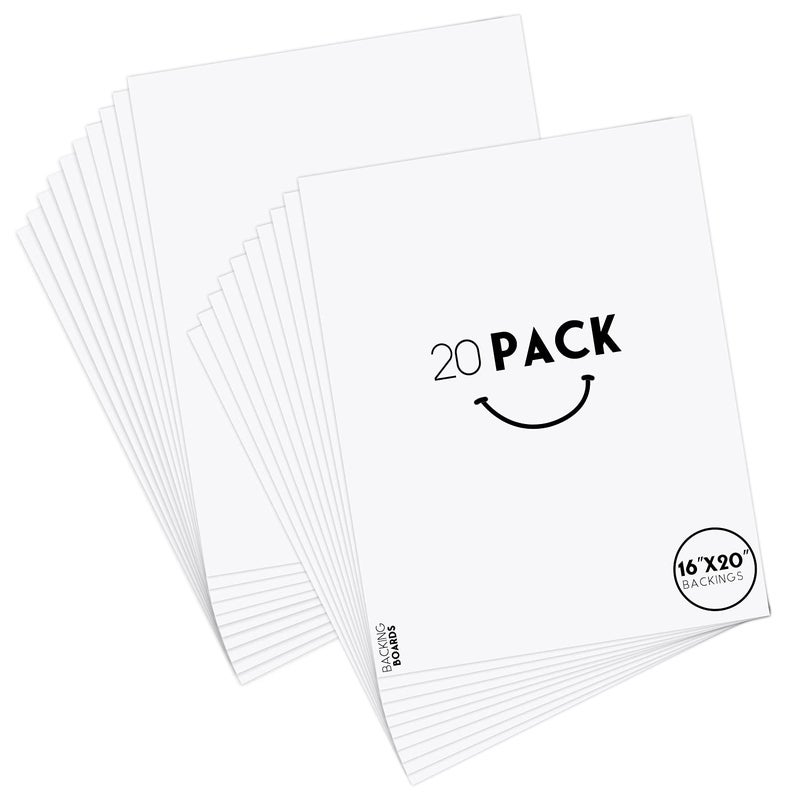 Golden State Art Golden State Art 16x20 White Backing Board for Frames DIY Projects Photos 20 Pack 