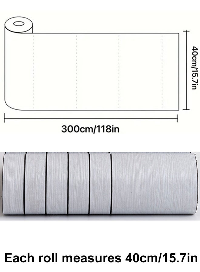 نوايوو ألواح جدارية ثلاثية الأبعاد سميكة بنقشة حبيبات الخشب - 300 سم × 40 سم، ألواح جدارية ذاتية اللصق من مادة PVC عازلة للصوت، ورق جدران سهل اللصق والإزالة لتزيين المنزل، غرفة المعيشة، غرفة النوم (81117-2-BK) - Image 2
