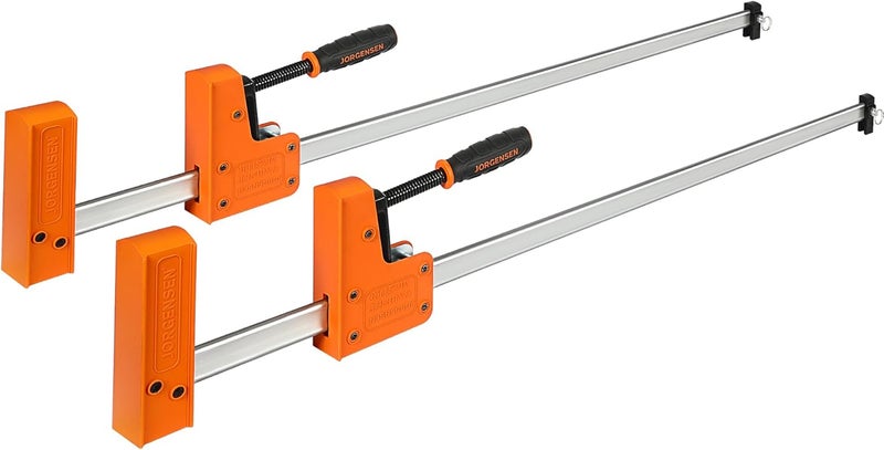 Jorgensen 36-inch Bar Clamps, 90°Cabinet Master Parallel Jaw Bar Clamp Set, 2-pack - Image 1