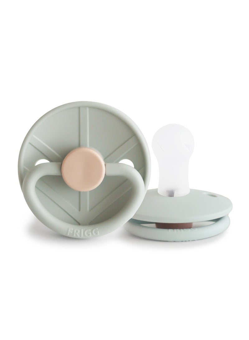 FRIGG Little Viking Silicone Baby Pacifier 0-6M 1-Pack Holger Sage - Size 1 - Image 1