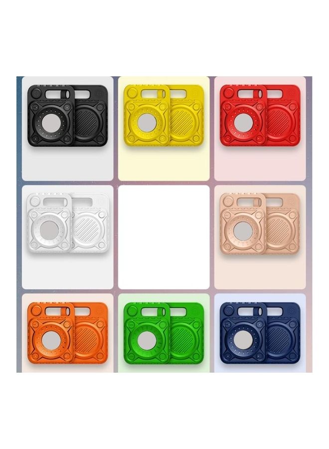 BGM Punk Armor Anti-Scratch Shockproof TPU Protective Cover Case with Keychain Hook Loop for Apple AirTag Red - Image 2