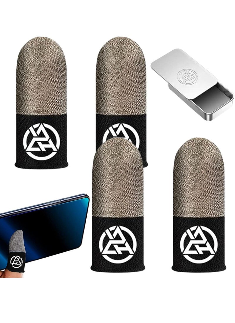 4Pair Thumb Sleeves Mobile Game,Sweatproof Game Finger Sleeves,In The Dark Stabilizer Compression Support Game Hand Controller Gloves Wrap,Durable Fiber