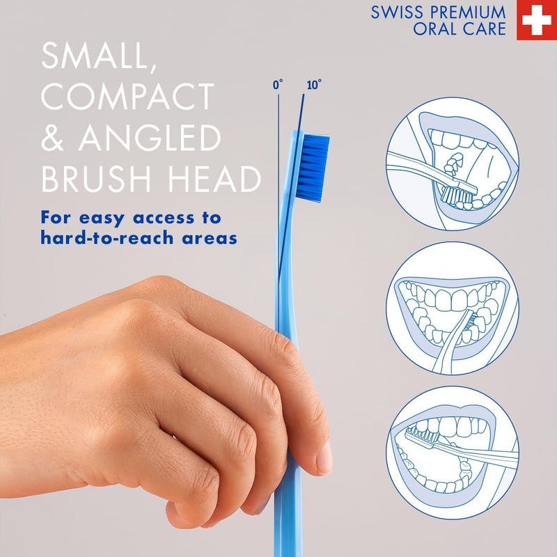CURAPROX 4 x CS 5460 Ultra Soft Adult Manual Toothbrush with 5460 Ultra Soft CUREN Bristles - 4 Pieces, Random Color - Image 4