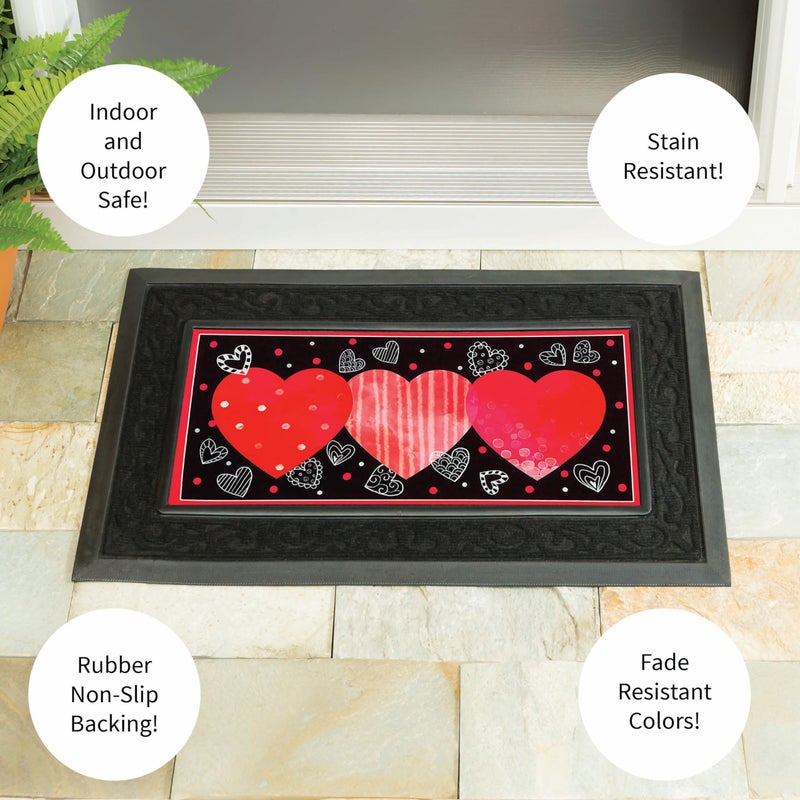 Evergreen Flag Evergreen Sassafras Spring Holiday Doormat Insert Bundle & Tray Set of 5, Interchangeable Entrance Door mats Indoor and Outdoor Welcome Mat 30 x 18 Tray Non Slip Backing Low Profile - Image 4