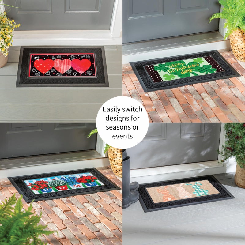 Evergreen Flag Evergreen Sassafras Spring Holiday Doormat Insert Bundle & Tray Set of 5, Interchangeable Entrance Door mats Indoor and Outdoor Welcome Mat 30 x 18 Tray Non Slip Backing Low Profile - Image 5