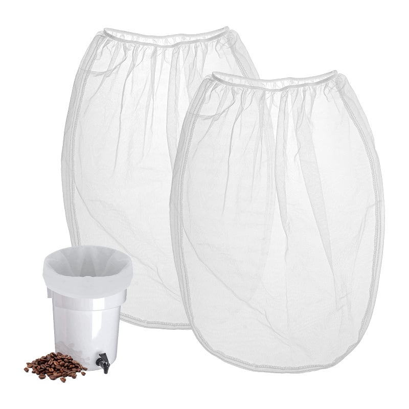 GRONGU GRONGU Cold Brew Coffee Filter Bag Compatible With Toddy Cold Brew System Strainer Bag for 5 Gallon Commercial Brewers Washable  Reusable  2 Pack 