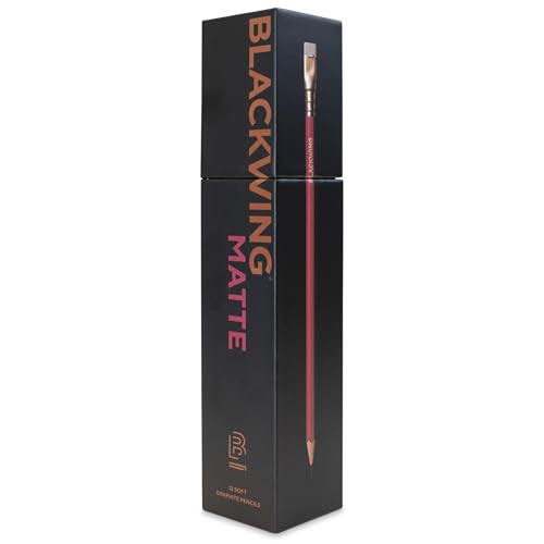 Blackwing Matte Pencils - 12 Count, Red Finish, 3B Soft Lead, Premium Wood, Japanese Graphite, Great for Drawing - Image 5