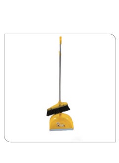 Durable Soft Tipped Bristles Design Gripped Long Handle Hanging Loop Cleaning Brush With Dustpan And Hand Broom