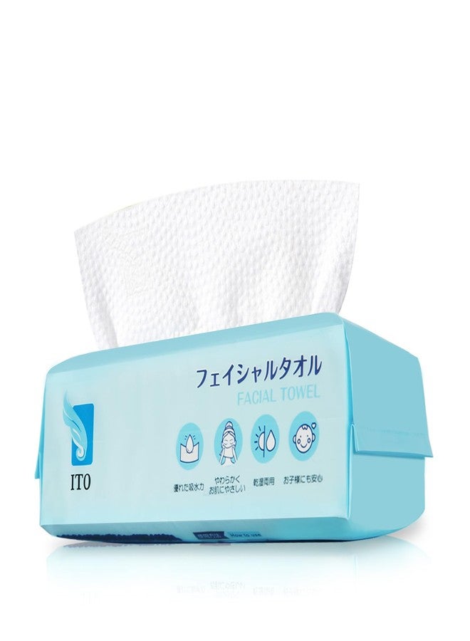 ITO Disposable Face Towel, Ultra-Soft 1-Second Quick-Dry Face Towels, Gentle for Sensitive Dry Oily Skin, Facial Towels for Daily Cleansing Makeup Removal (60 Count (Pack of 1)) - Image 1