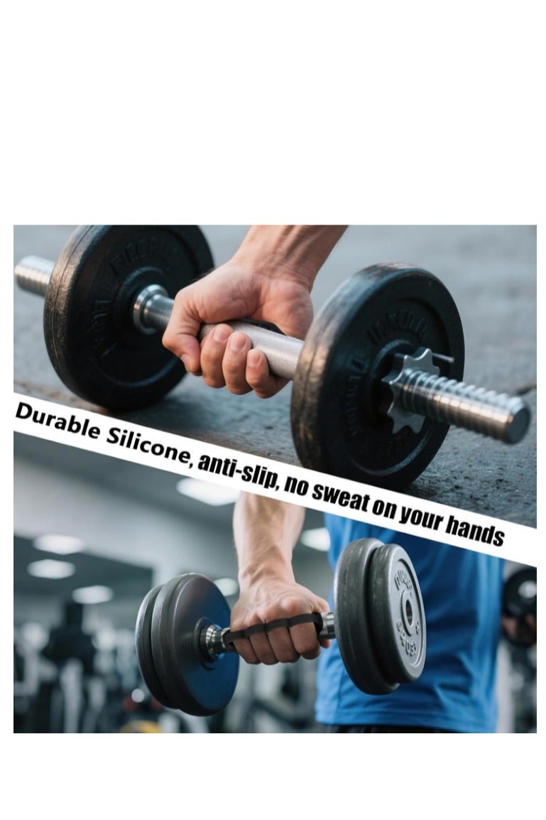 OASIS-TH Weight Lifting Gloves for Men Women, Rubber Gym Weightlifting Anti-Slip Workout Grips for Gym Training and Exercise, Weight Lifting, Dumbbell, Deadlift, Bar Pad Pull Up Grippers (Four Holes) - Image 5
