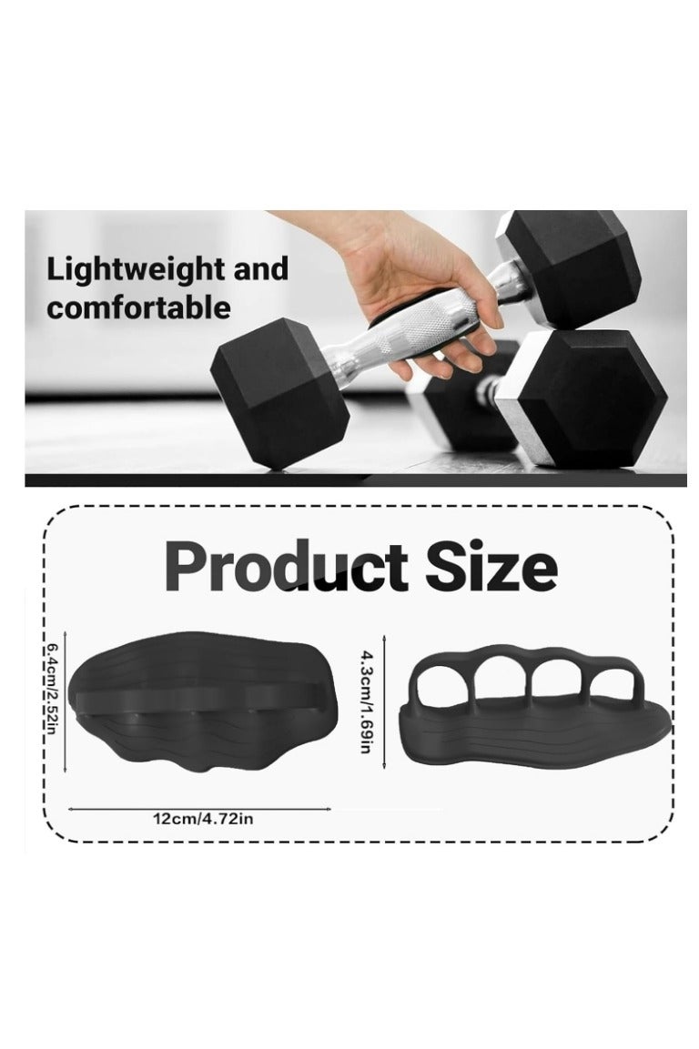 OASIS-TH Weight Lifting Gloves for Men Women, Rubber Gym Weightlifting Anti-Slip Workout Grips for Gym Training and Exercise, Weight Lifting, Dumbbell, Deadlift, Bar Pad Pull Up Grippers (Four Holes) - Image 2