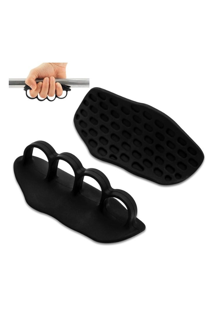 OASIS-TH Weight Lifting Gloves for Men Women, Rubber Gym Weightlifting Anti-Slip Workout Grips for Gym Training and Exercise, Weight Lifting, Dumbbell, Deadlift, Bar Pad Pull Up Grippers (Four Holes) - Image 1