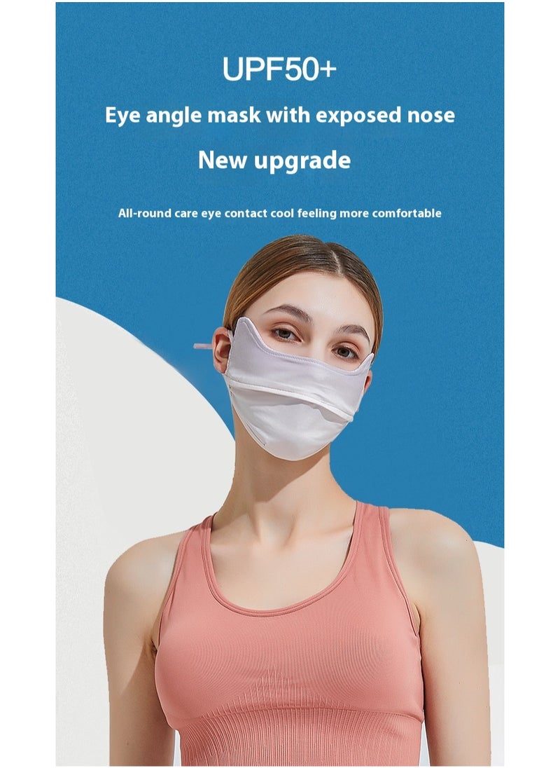 Sun protection mask women's full face 3D summer women's ice silk anti-UV