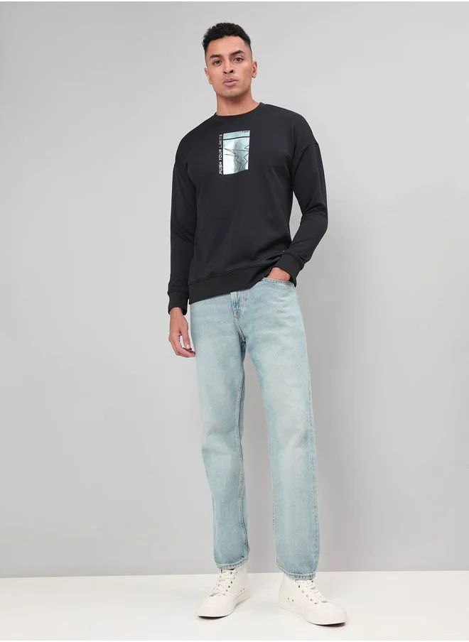 Technosport 4-Way Stretch Printed Sweatshirt by Styli