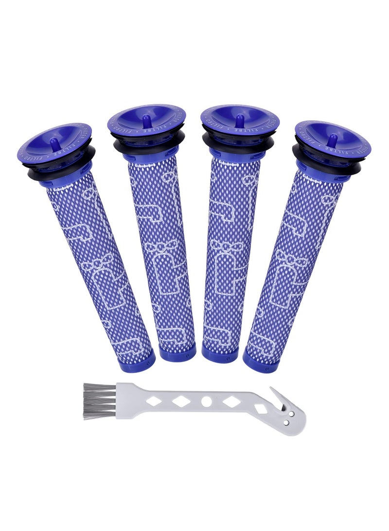Excefore Filter Replacements for Dyson Animal V6 V7 V8 DC58 DC59 Absolute Motorhead Total Clean Cordless Vacuum Cleaner, 4 Pack Pre Filters - Image 1