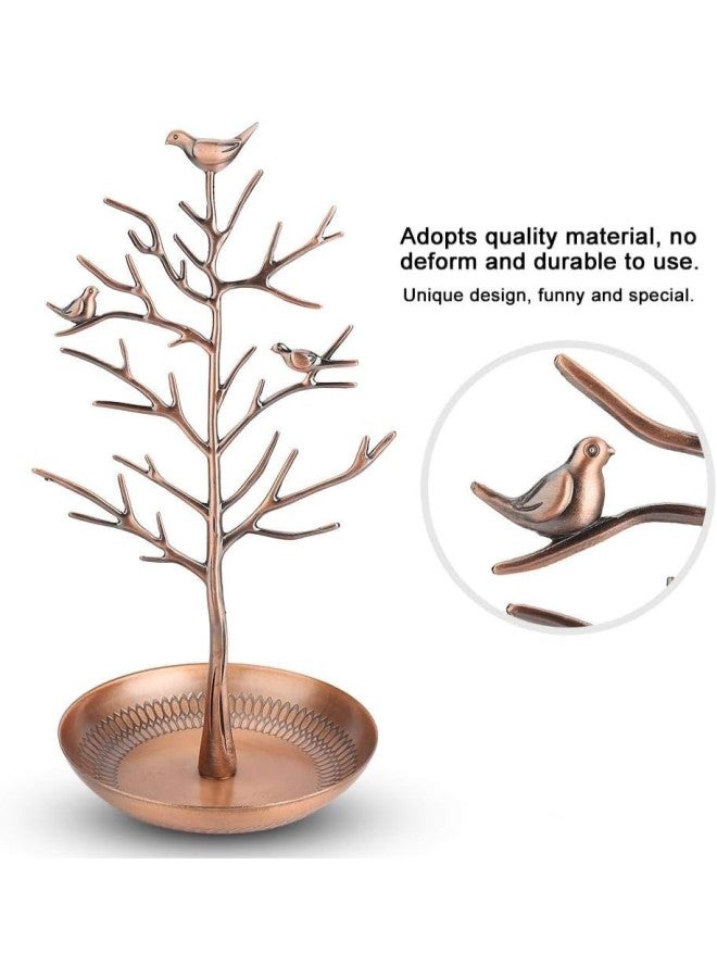WYBOT Jewelry Hanger Stand, Exhibitor for jewels, Stand earrings rings bracelets organizer for jewelry tree design(Antique Brass)  - Image 2