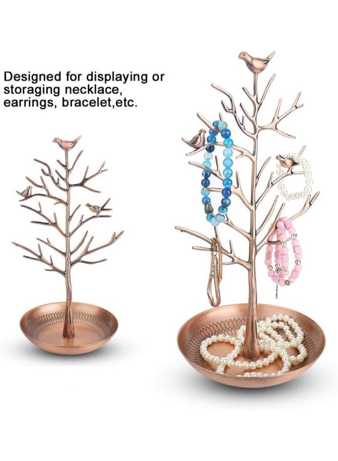 WYBOT Jewelry Hanger Stand, Exhibitor for jewels, Stand earrings rings bracelets organizer for jewelry tree design(Antique Brass)  - Image 3