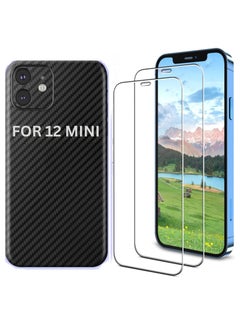 iPhone 12 mini 1 Piece Carbon Fiber Skin Wrap and 2 Piece 10H Screen Protectors - pzsku/Z3145B2D513993272BCE5Z/45/_/1738312057/7cd4d38d-06fe-495f-9bc0-10c900b4b923