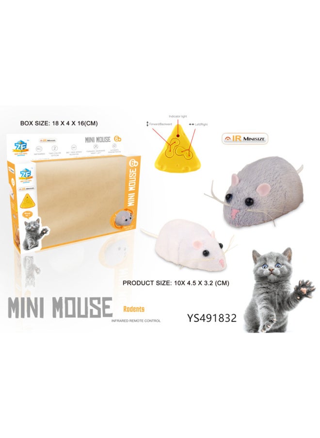 Fun Cat Toy Infrared Remote Control Simulation Mouse Trick Spoof Small Toy Strange Pet Toy-Color:YS491832  - Image 1