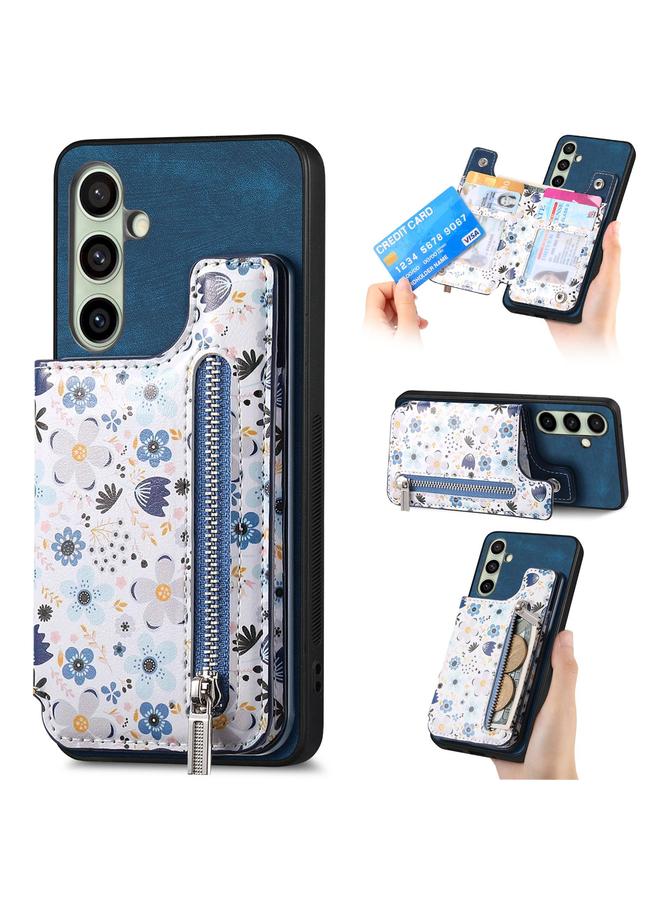 erorex Case For Samsung Galaxy A56 5G Retro Painted Zipper Wallet Back Phone Case - Image 1