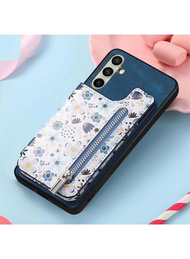 erorex Case For Samsung Galaxy A56 5G Retro Painted Zipper Wallet Back Phone Case - Image 5