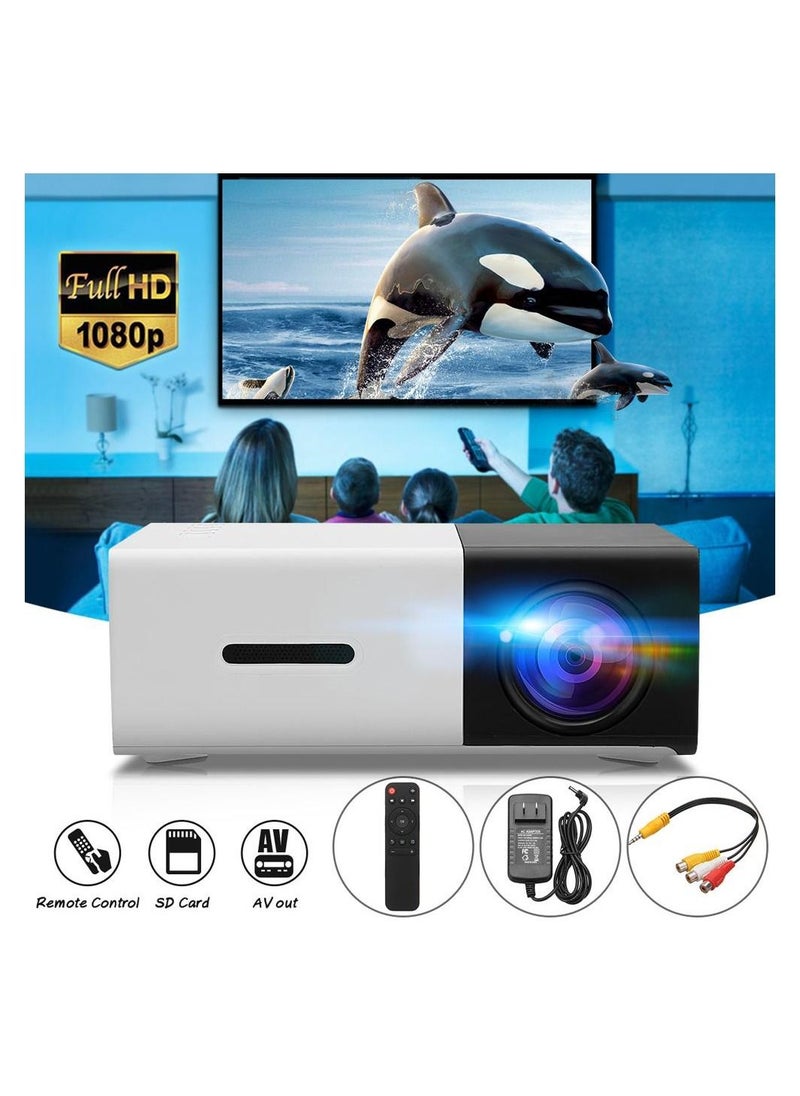 Crony - YG300 LED Projector 400-600 Lumens 320 x 240 Pixels 1080P Home Media Player With Remote Control - Image 1