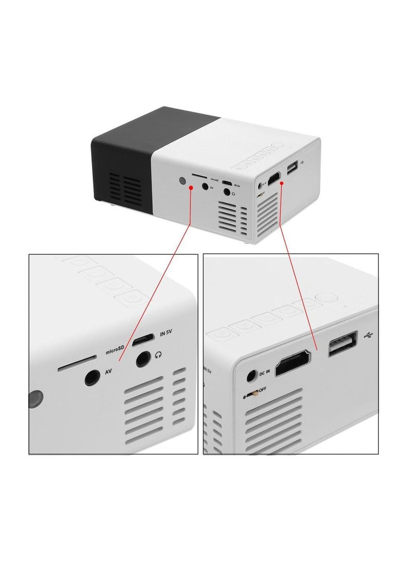 Crony - YG300 LED Projector 400-600 Lumens 320 x 240 Pixels 1080P Home Media Player With Remote Control - Image 1