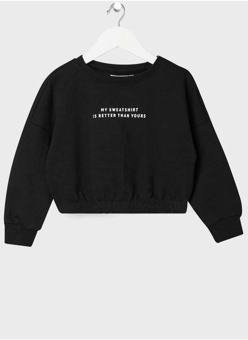 ONLY - Infant Contrast Text Sweatshirt - Image 1