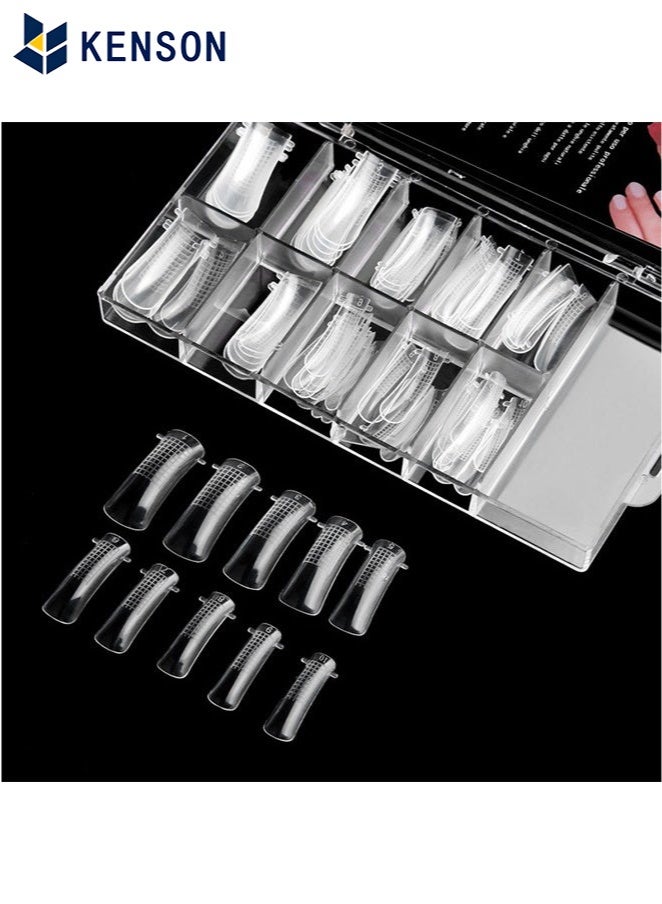 كِينْسُون Poly Gel Quick Building Nail Tips Clip, with 100 Pcs Nail Moulds for Quick Building Polygel Nail Extension Set Extension Clip Clamp Extension UV LED Builder DIY Manicure 10 Pcs - Image 2