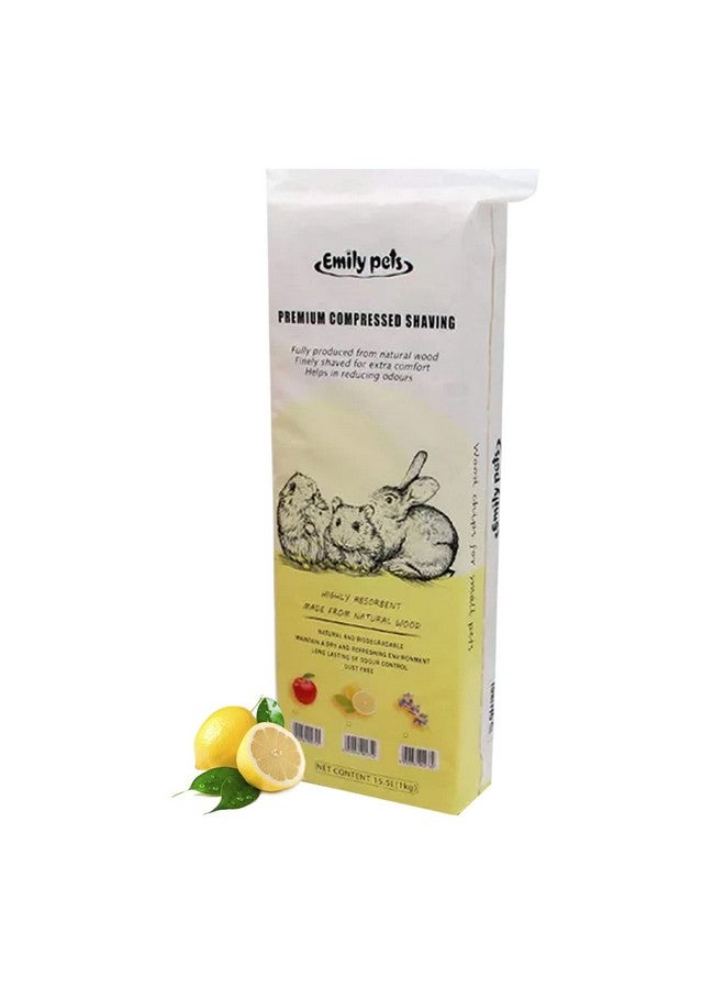 Emily Pets Dust Free Warm Eco-Friendly Anti-Bacteria Keep Dry And Clean Wood Shaving Premium Pine Bedding Soft Shavings All Natural Animal Bedding Chicken Coops Small Animals Controls Odor (Lemon) - Image 1