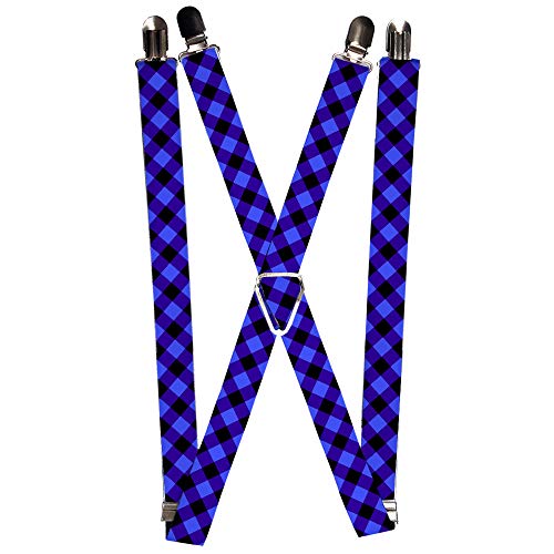 Buckle Down Buckle-Down unisex adults Buckle-down - Buffalo Plaid Suspenders, Multicolor, One Size US - Image 1