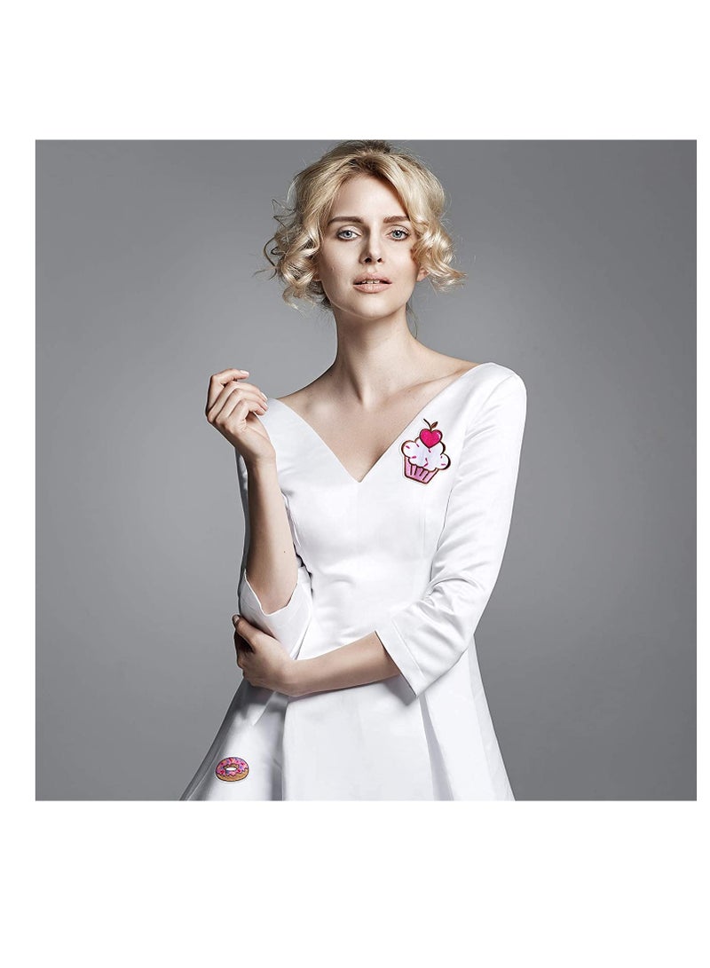 Colorful Cupcake Shape Embroidered Patches, 13 Pcs Iron-On Patches for Clothing, Jackets, Bags, DIY Craft Decoration for Hats, Backpacks, and Jeans - Image 5