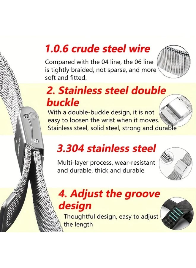 Rose Gold Stainless Steel Band Screen Protector Case For Galaxy Watch 5 44mm - Image 4