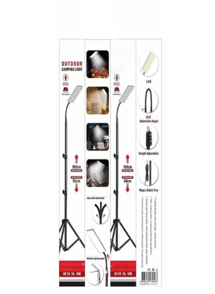 LC Outdoor Camping LED Light with Adjustable Tripod Stand 180 cm Height Adjustable and 360 Degree Rotation - Image 3