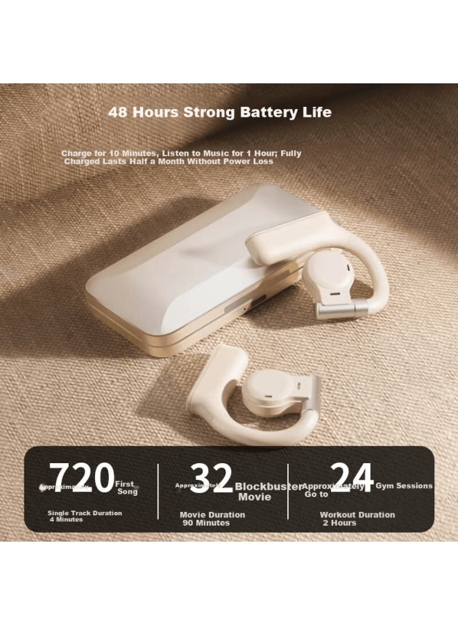 Oksj Metal Body Hanging Ear Bluetooth Earphones Bone Conduction Open-ear Wireless Clip-on Sports Business Noise-cancelling Huawei Directional Sound Transmission - Image 2