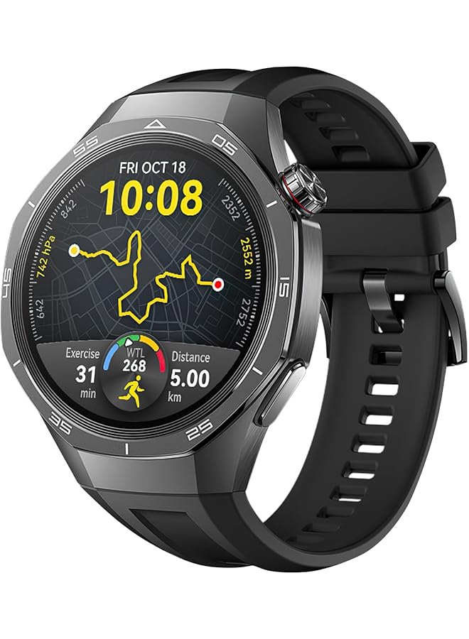 دادو سوار سيليكون متوافق مع هواوي جي تي 5 برو 46 مم، حزام ناعم ومتين بتصميم بدون فجوات - Image 1