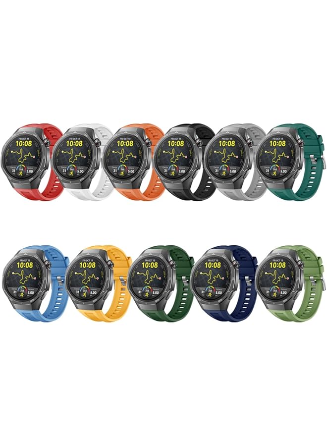 دادو سوار سيليكون متوافق مع هواوي جي تي 5 برو 46 مم، حزام ناعم ومتين بتصميم بدون فجوات - Image 3