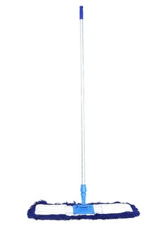 Generic Dust Control Floor Cleaning Mop | Reusable Washable Cotton Flat Mop Head | Wet & Dry Functionality | Long Aluminum Handle | Swivel 360 Rotating Head | Suitable For All Hard Surfaces | 60 CM  - Image 1